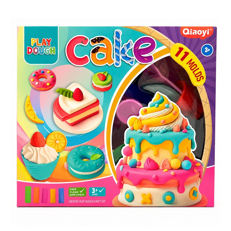 Creative Kids Play Dough Cake & Dessert Set – 8 Color Dough Sticks – Complete Kit (11 Molds) – Suitable for Ages 3+
